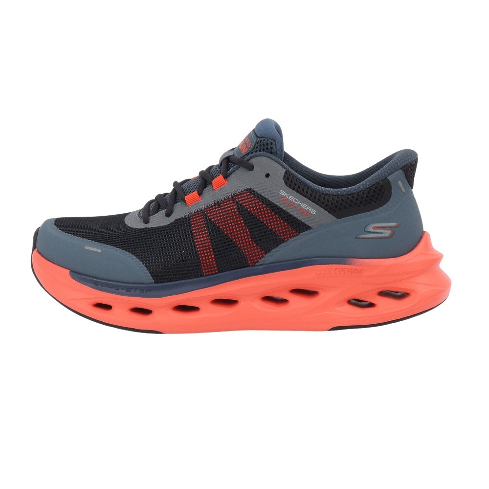 スケッチャーズ（SKECHERS）（メンズ）ウォーキングシューズ マックスクッショニング グライドステップ ネイビー オレンジ 220422-NVOR