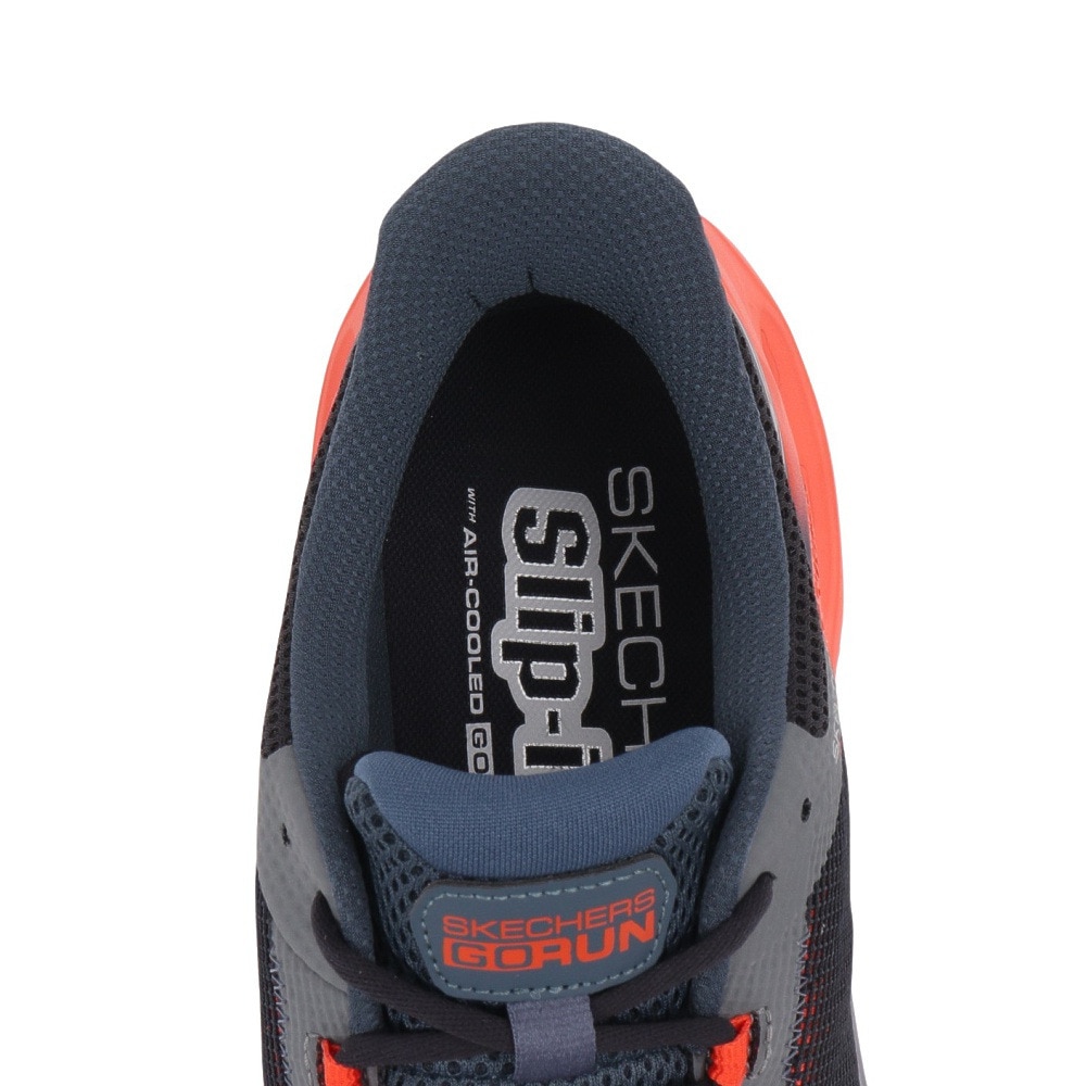 スケッチャーズ（SKECHERS）（メンズ）ウォーキングシューズ マックスクッショニング グライドステップ ネイビー オレンジ 220422-NVOR