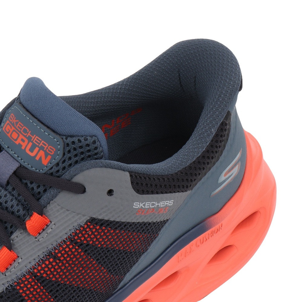 スケッチャーズ（SKECHERS）（メンズ）ウォーキングシューズ マックスクッショニング グライドステップ ネイビー オレンジ 220422-NVOR