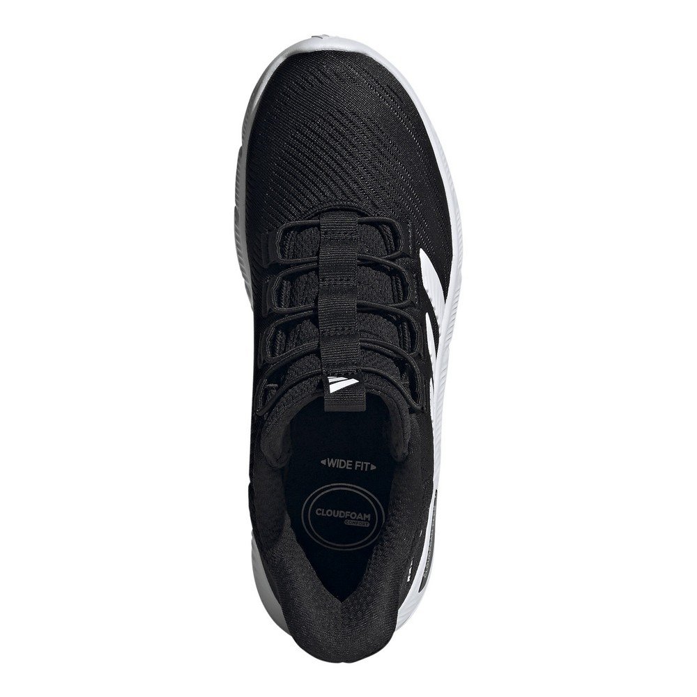 アディダス（adidas）（レディース）スニーカー ウォーキングシューズ クラウドフォーム フレックス ラピッドフィット ブラック ホワイト ONE09-HP7002