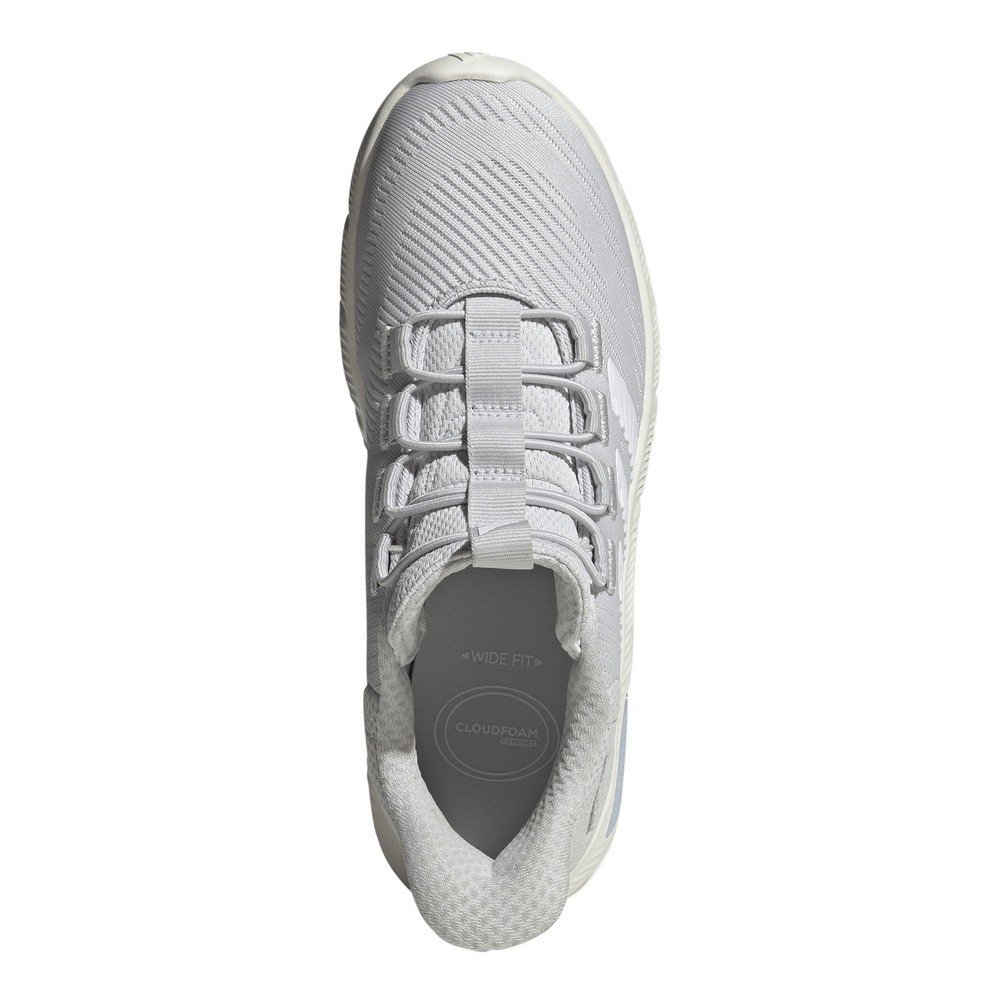 アディダス（adidas）（レディース）スニーカー ウォーキングシューズ クラウドフォーム フレックス ラピッドフィット グレー ホワイト ONE09-HP7003