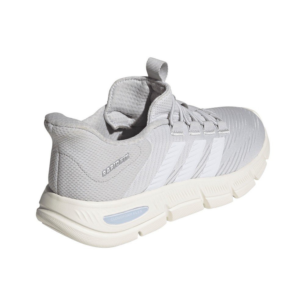 アディダス（adidas）（レディース）スニーカー ウォーキングシューズ クラウドフォーム フレックス ラピッドフィット グレー ホワイト ONE09-HP7003