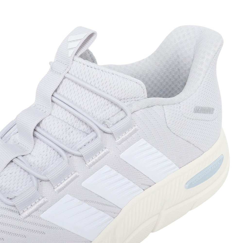 アディダス（adidas）（レディース）スニーカー ウォーキングシューズ クラウドフォーム フレックス ラピッドフィット グレー ホワイト ONE09-HP7003