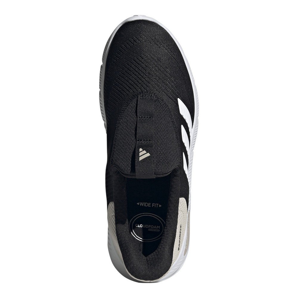 アディダス（adidas）（レディース）スニーカー ウォーキングシューズ クラウドフォーム フレックス ラウンジ ラピッドフィット ブラック ホワイト ONE24-HQ4941