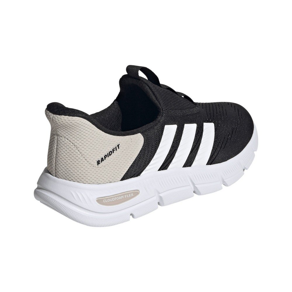 アディダス（adidas）（レディース）スニーカー ウォーキングシューズ クラウドフォーム フレックス ラウンジ ラピッドフィット ブラック ホワイト ONE24-HQ4941