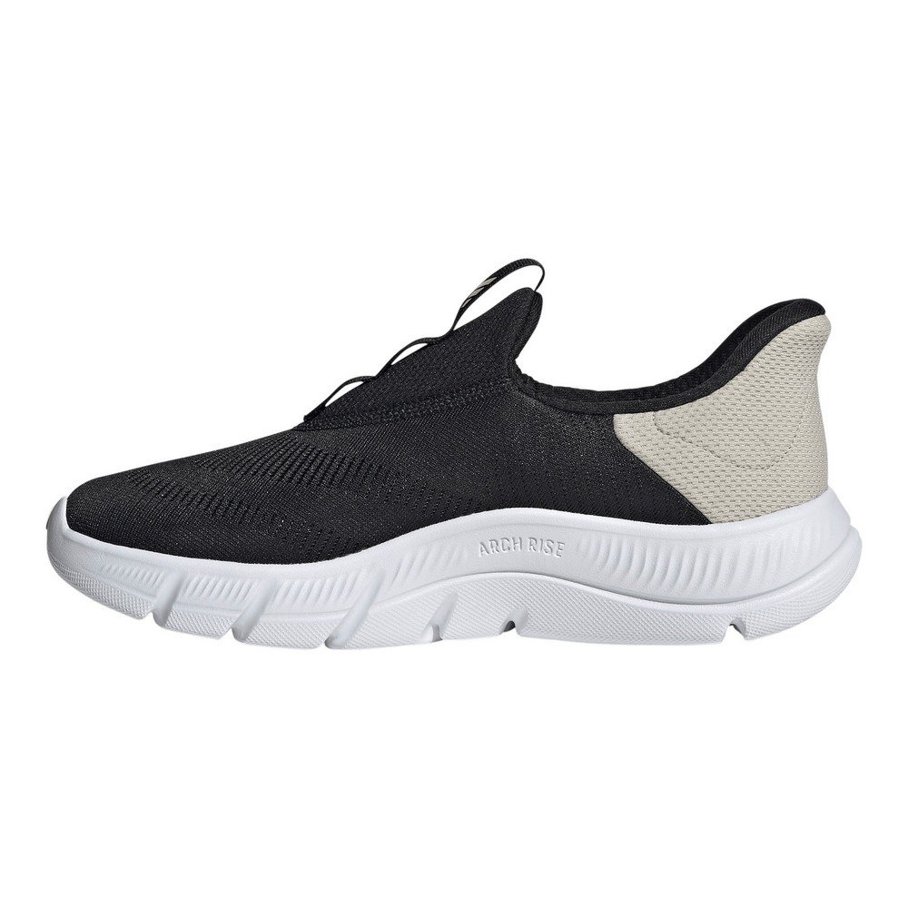 アディダス（adidas）（レディース）スニーカー ウォーキングシューズ クラウドフォーム フレックス ラウンジ ラピッドフィット ブラック ホワイト ONE24-HQ4941