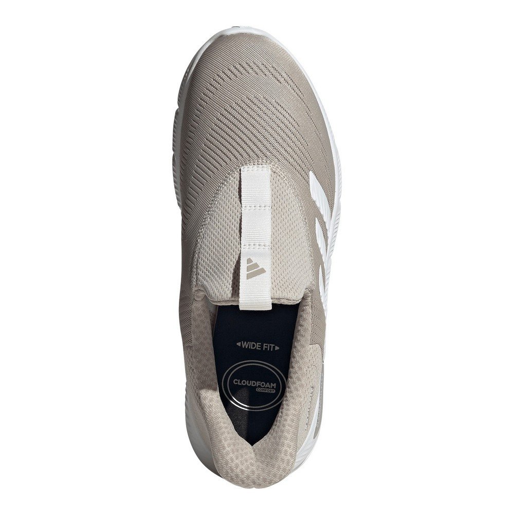 アディダス（adidas）（レディース）スニーカー ウォーキングシューズ クラウドフォーム フレックス ラウンジ ラピッドフィット ベージュ ONE24-JS4884 