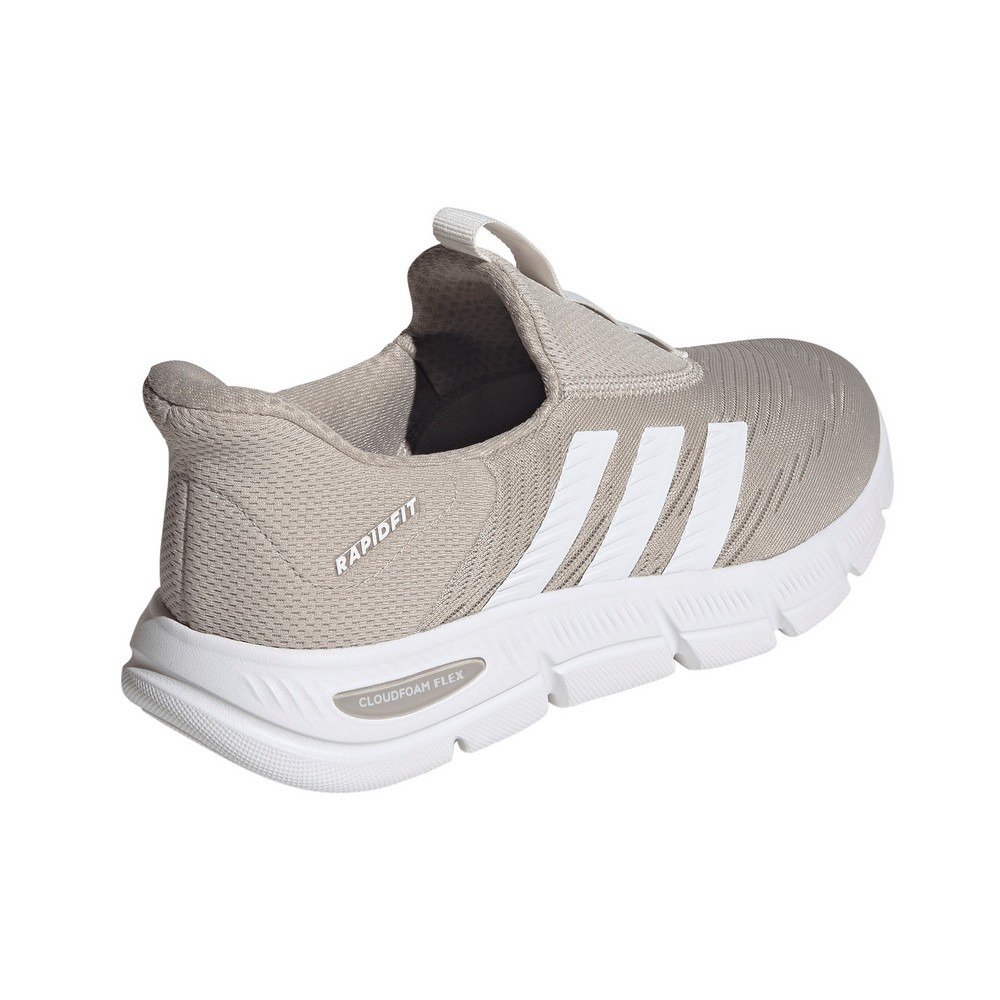 アディダス（adidas）（レディース）スニーカー ウォーキングシューズ クラウドフォーム フレックス ラウンジ ラピッドフィット ベージュ ONE24-JS4884 