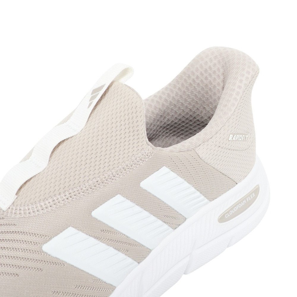 アディダス（adidas）（レディース）スニーカー ウォーキングシューズ クラウドフォーム フレックス ラウンジ ラピッドフィット ベージュ ONE24-JS4884 