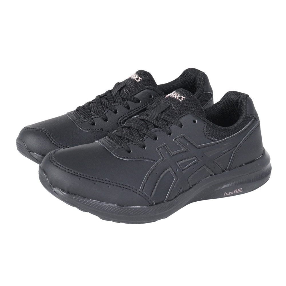 アシックス（ASICS）（レディース）GEL-FUNWALKER W053 ゲル ファンウォーカー ブラック 黒 1292A053.001 スニーカー ウォーキングシューズ ファスナー 軽量