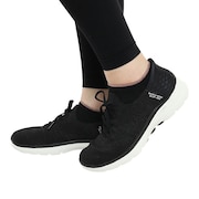 スケッチャーズ（SKECHERS）（レディース） スニーカー ゴー ウォーク 6 ラブリー デイ ブラック 124568-BKW 通気性 スリップインズ