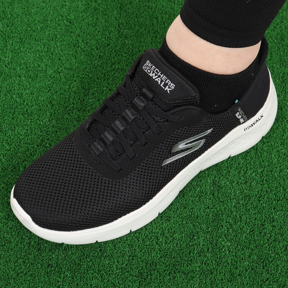 スケッチャーズ（SKECHERS）（レディース）スニーカー ゴー ウォーク フレックス GE スリップインズ ブラック 124975-BKW 軽量  通気性