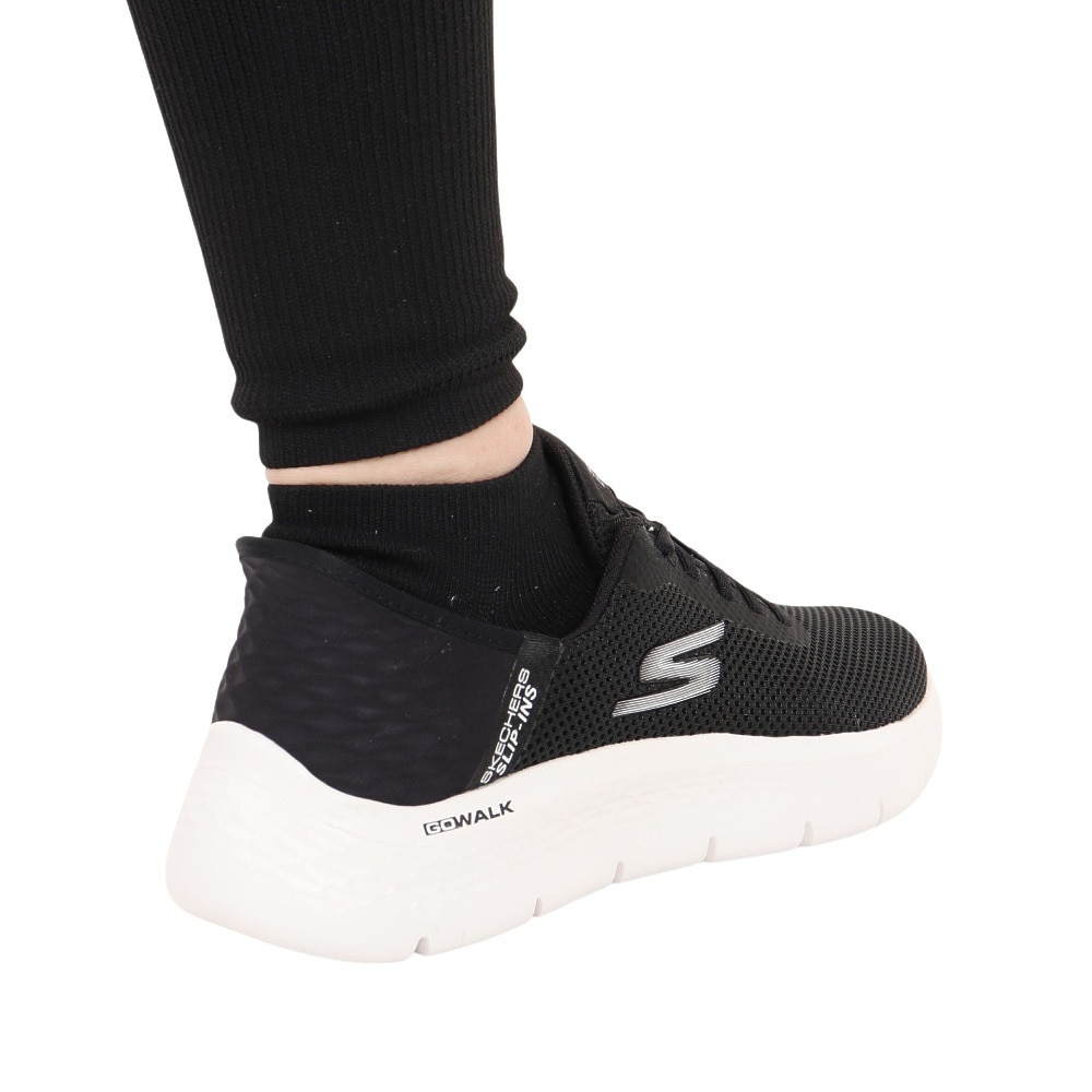 スケッチャーズ（SKECHERS）（レディース）スニーカー ゴー ウォーク フレックス GE スリップインズ ブラック 124975-BKW 軽量 通気性