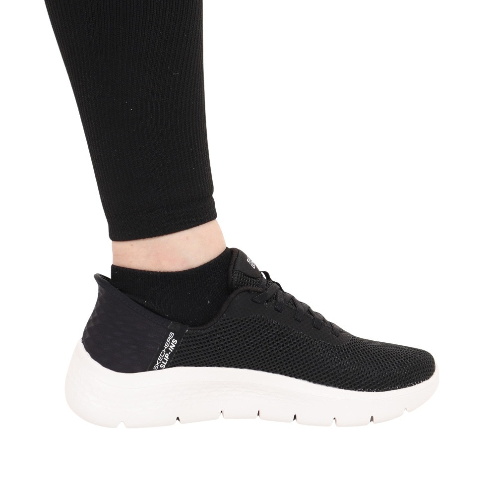 スケッチャーズ（SKECHERS）（レディース）スニーカー ゴー ウォーク フレックス GE スリップインズ ブラック 124975-BKW 軽量 通気性