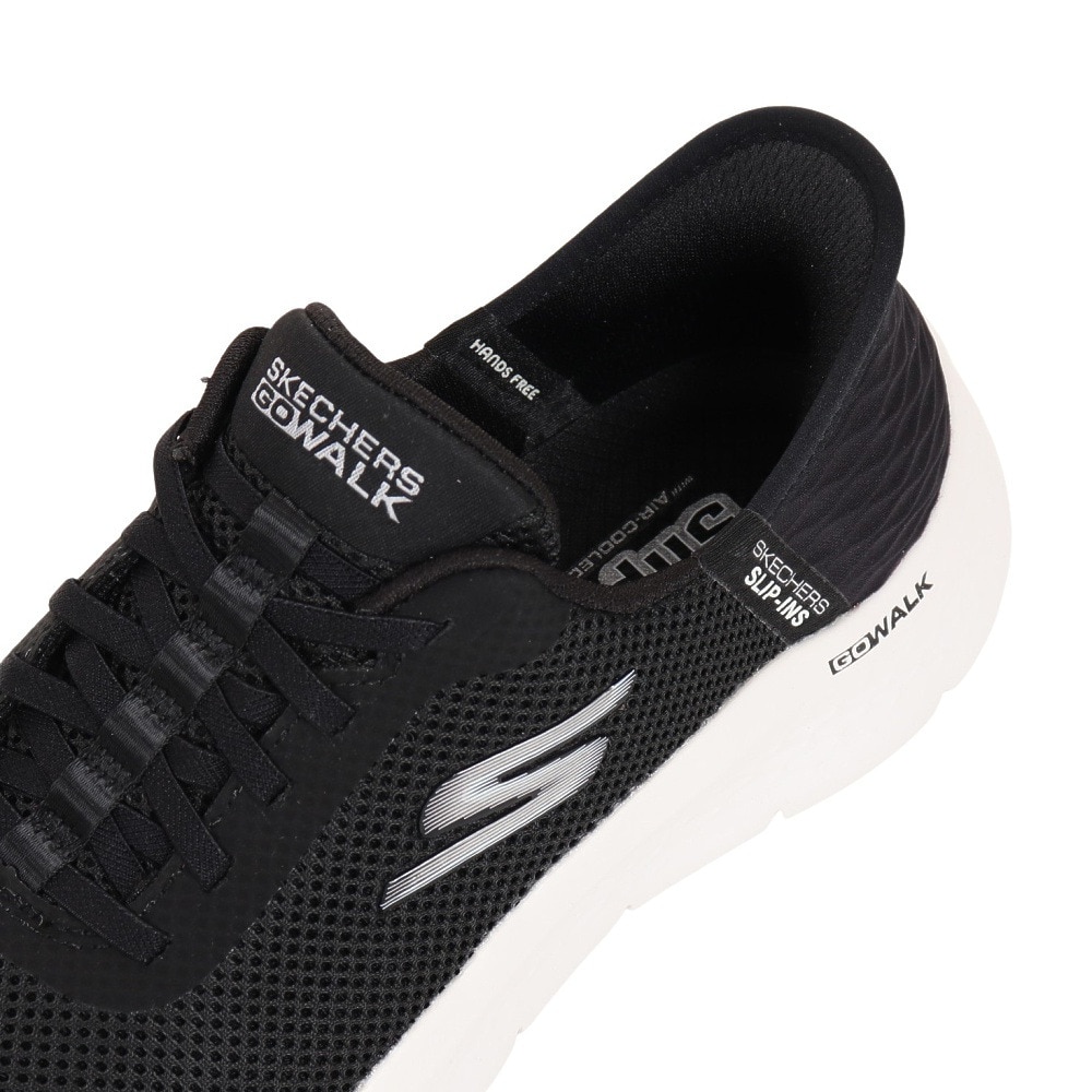 スケッチャーズ（SKECHERS）（レディース）スニーカー ゴー ウォーク フレックス GE スリップインズ ブラック 124975-BKW 軽量 通気性