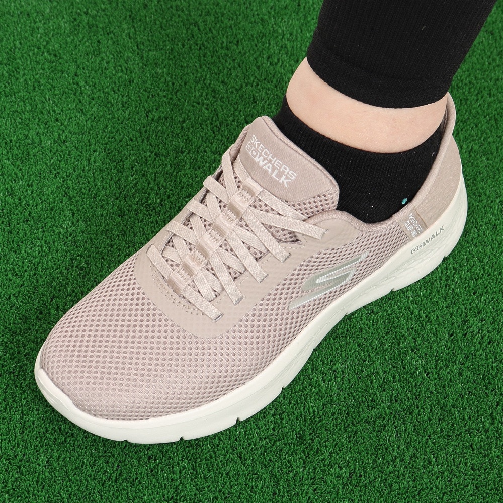 スケッチャーズ（SKECHERS）（レディース）スニーカー ゴー ウォーク フレックス GE スリップインズ ベージュ 124975-TPE 軽量 通気性