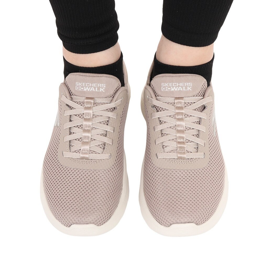 スケッチャーズ（SKECHERS）（レディース）スニーカー ゴー ウォーク フレックス GE スリップインズ ベージュ 124975-TPE 軽量 通気性