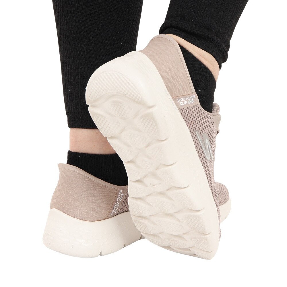 スケッチャーズ（SKECHERS）（レディース）スニーカー ゴー ウォーク フレックス GE スリップインズ ベージュ 124975-TPE 軽量 通気性