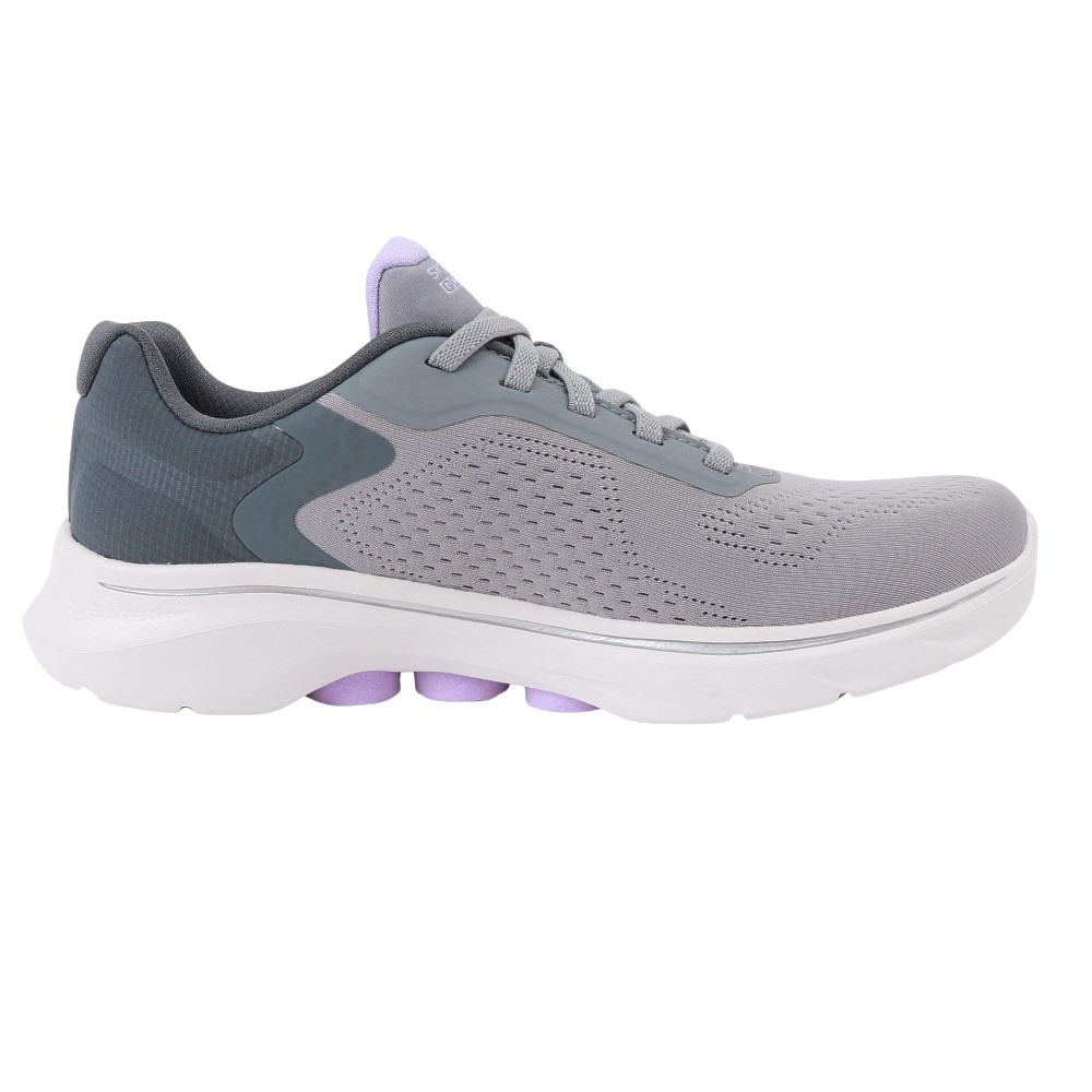 スケッチャーズ（SKECHERS）（レディース）ウォーキングシューズ ゴーウォーク７コズミックウェイヴ グレー 125215-GYLV スニーカー 軽量 通気性 クッション性