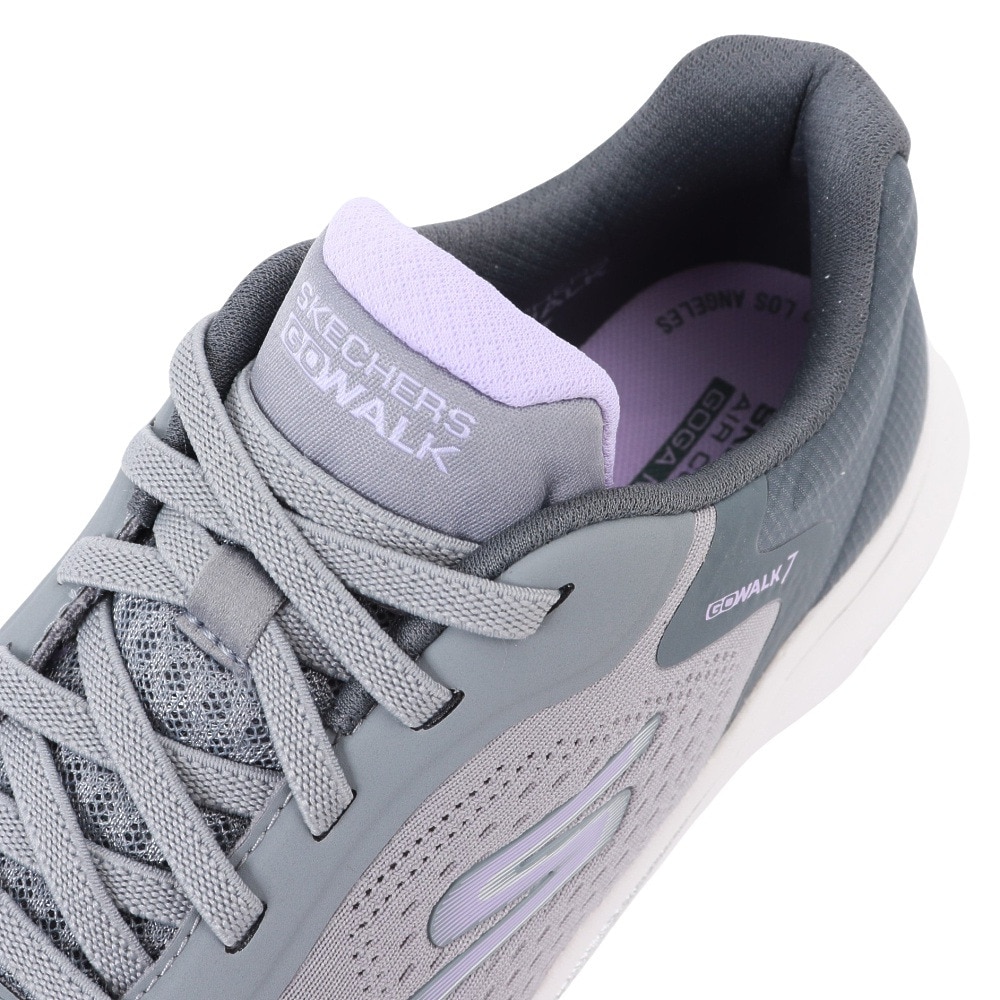 スケッチャーズ（SKECHERS）（レディース）ウォーキングシューズ ゴーウォーク７コズミックウェイヴ グレー 125215-GYLV スニーカー 軽量 通気性 クッション性