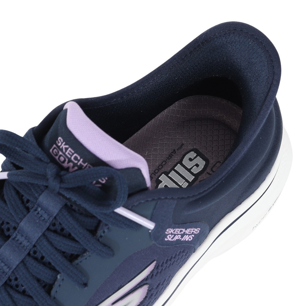 スケッチャーズ（SKECHERS）（レディース）ウォーキングシューズ スリップインズ ゴーウォーク7 バリン ネイビー 125233-NVLV スニーカー ハンズフリー 通気性