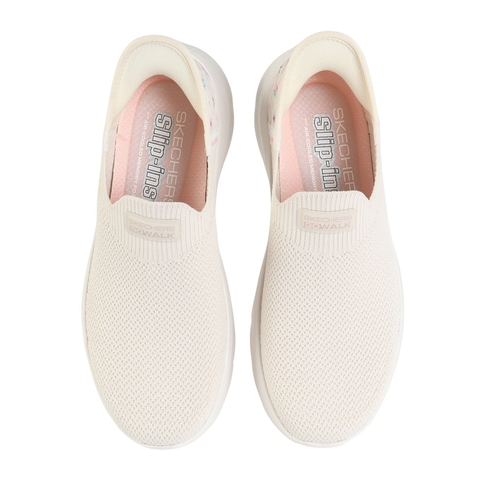 スケッチャーズ（SKECHERS）（レディース）ウォーキングシューズ スリップインズ ゴーウォーク フレックス サンセット ローズ オフホワイト 124822-OWHT 