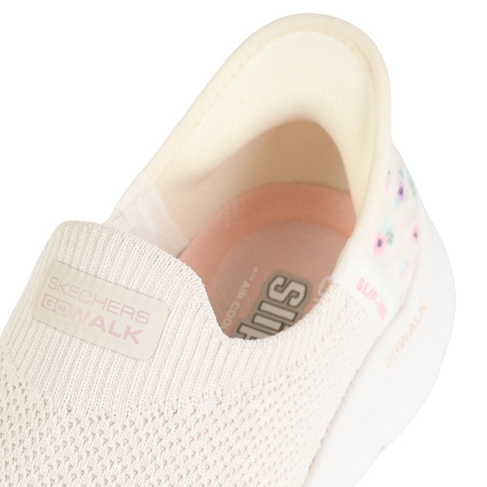 スケッチャーズ（SKECHERS）（レディース）ウォーキングシューズ スリップインズ ゴーウォーク フレックス サンセット ローズ オフホワイト 124822-OWHT 