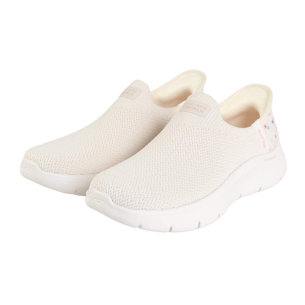スケッチャーズ（SKECHERS）（レディース）ウォーキングシューズ スリップインズ ゴーウォーク フレックス サンセット ローズ オフホワイト 124822-OWHT 