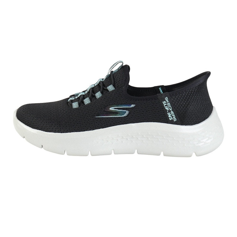 スケッチャーズ（SKECHERS）（レディース）ウォーキングシューズ スリップインズ ゴーウォークフレックス ザビー 黒 124839-BKAQ スニーカー ハンズフリー 