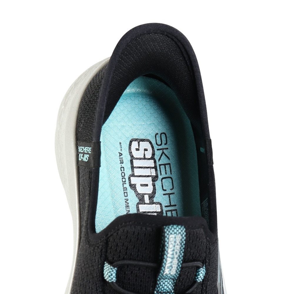 スケッチャーズ（SKECHERS）（レディース）ウォーキングシューズ スリップインズ ゴーウォークフレックス ザビー 黒 124839-BKAQ スニーカー ハンズフリー 