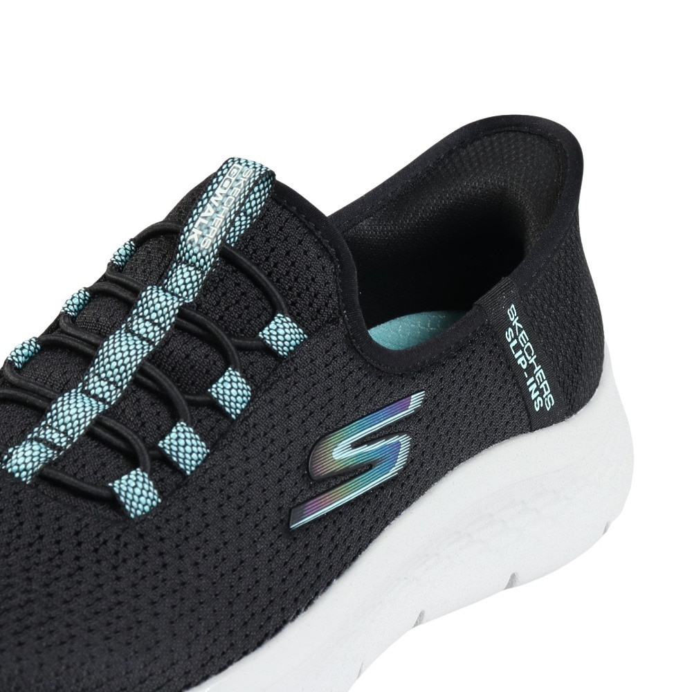 スケッチャーズ（SKECHERS）（レディース）ウォーキングシューズ スリップインズ ゴーウォークフレックス ザビー 黒 124839-BKAQ スニーカー ハンズフリー 