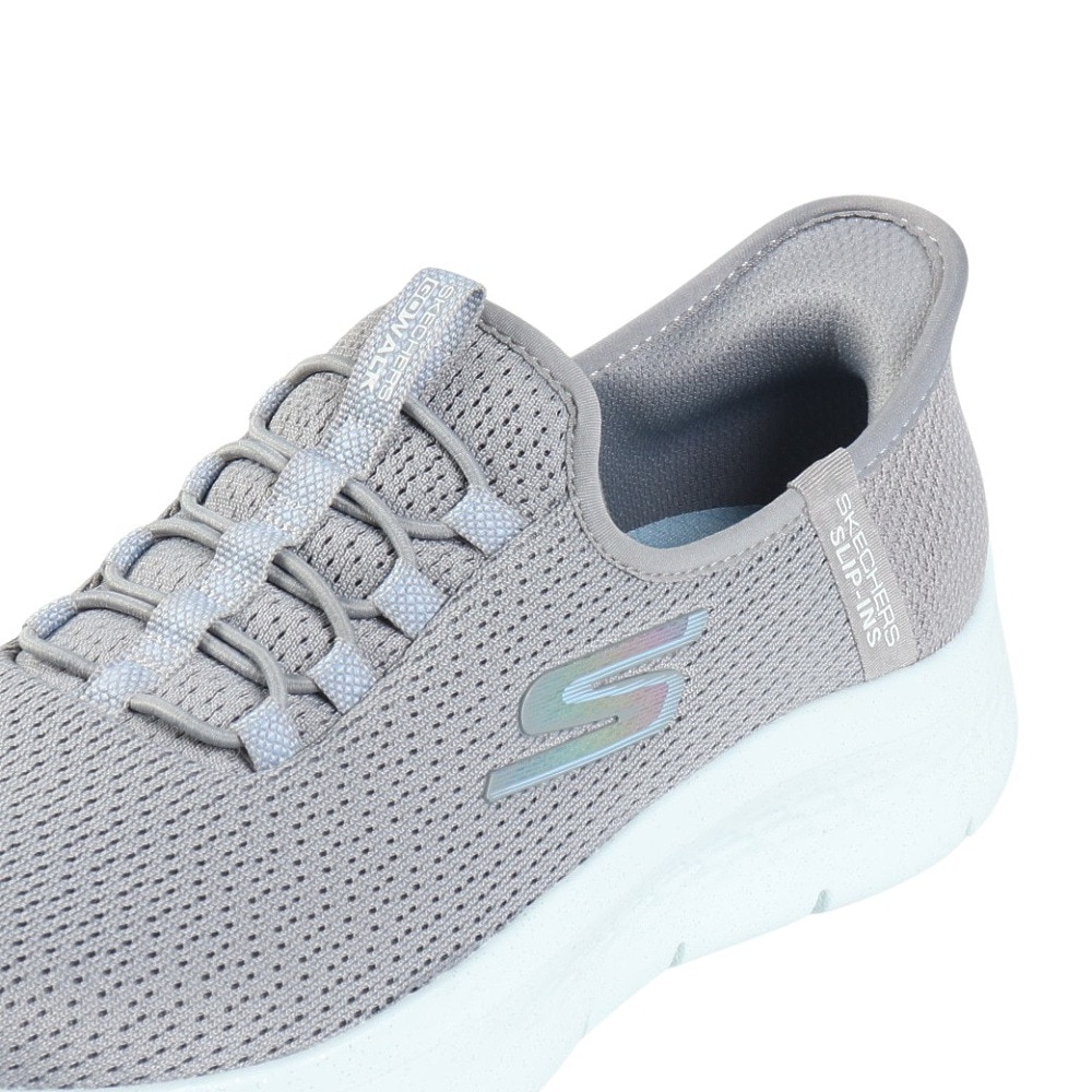 スケッチャーズ（SKECHERS）（レディース）ウォーキングシューズ スリップインズゴーウォークフレックス ザビー グレー 124839-GYLB スニーカー ハンズフリー 