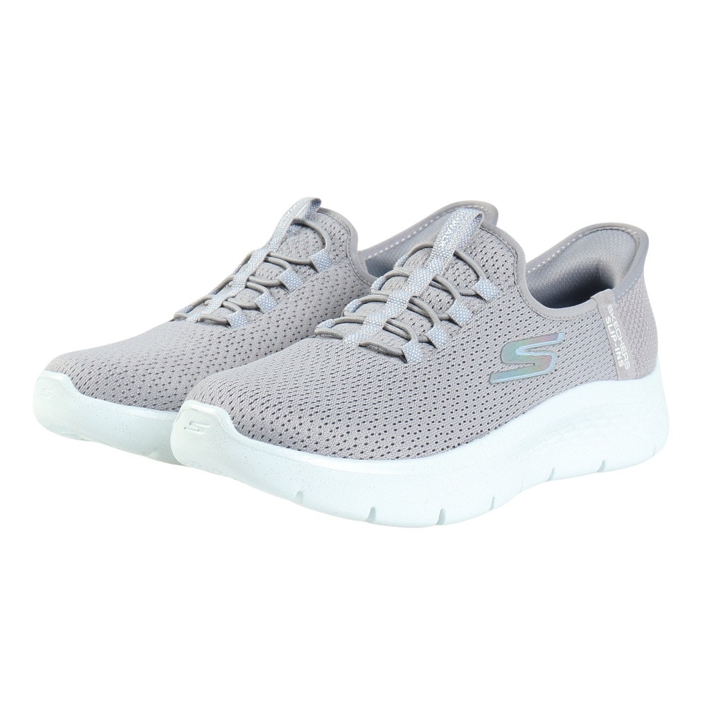 スケッチャーズ（SKECHERS）（レディース）ウォーキングシューズ スリップインズゴーウォークフレックス ザビー グレー 124839-GYLB スニーカー ハンズフリー 