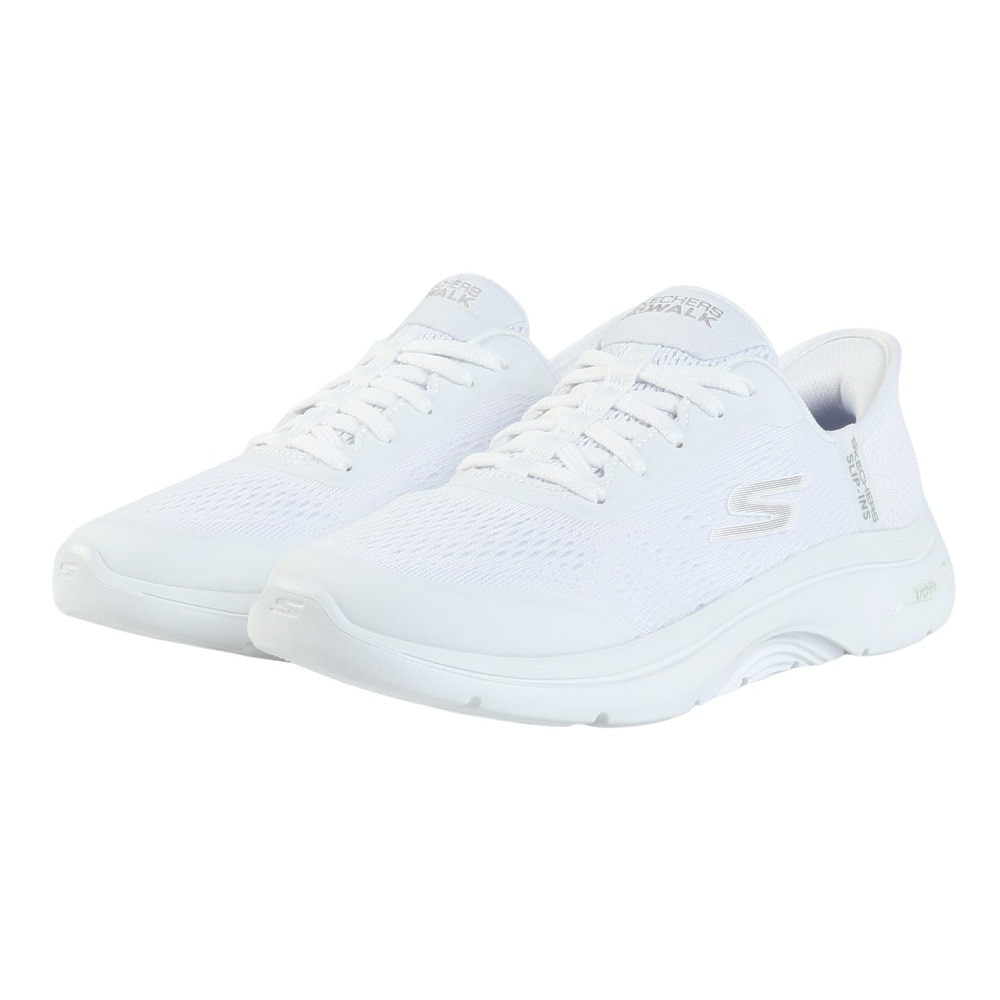 スケッチャーズ（SKECHERS）（レディース）ウォーキングシューズ スリップインズ ゴーウォーク アーチフィット 2.0 白 125319-WHT スニーカー ハンズフリー