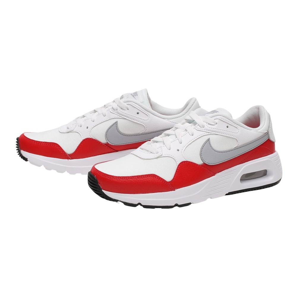 ナイキ（NIKE）（メンズ）エアマックス AIR MAX SC ホワイト レッド 白 赤 CW4555-107 スニーカー スポーツシューズ 通学 学生 カジュアル ランニング