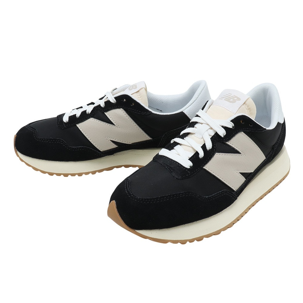 ニューバランス（new balance）（メンズ、レディース）スニーカー 237 黒 ブラック MS237BTW D ビックロゴ カジュアルシューズ 厚底 スエード オールシーズン