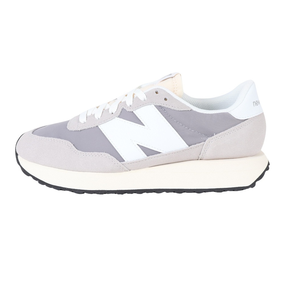 ニューバランス（new balance）（メンズ、レディース）スニーカー 237 グレー MS237RCSD ビックロゴ カジュアルシューズ 厚底 スエード オールシーズン