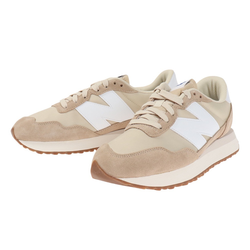 ニューバランス（new balance）（メンズ、レディース）スニーカー 237 RD ベージュ MS237RD D ビックロゴ カジュアルシューズ 厚底 スエード オールシーズン