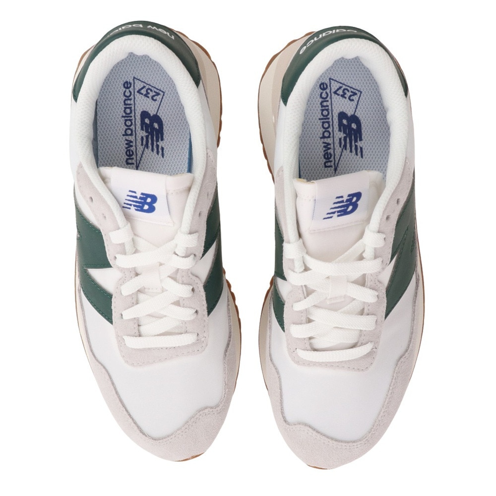 ニューバランス（new balance）（メンズ、レディース）スニーカー 237 RF 緑 グリーン MS237RF D ビックロゴ カジュアル 厚底 スエード オールシーズン
