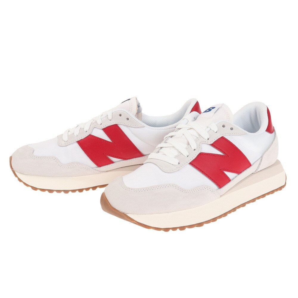 ニューバランス（new balance）（メンズ、レディース）スニーカー 237 赤 レッド MS237RGD ビックロゴ 厚底 リンクコーデ  カジュアルシューズ 通勤 通学