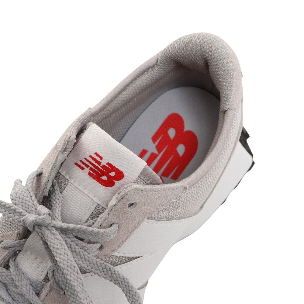 ニューバランス（new balance）（メンズ、レディース）スニーカー 327 MS327 CGW D グレー ビックロゴ リンクコーデ 厚底 スエード 普段履き 通勤 通学 ★★★