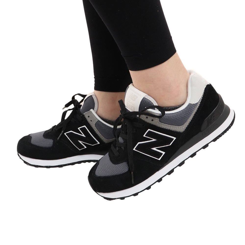 ニューバランス（new balance）（メンズ）574 ブラック 黒 U574BS2D スニーカー スポーツシューズ カジュアル 運動 靴 通勤  通学 スエード ナイロン シンプル