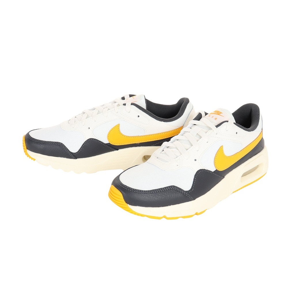 ナイキ（NIKE）（メンズ）スニーカー エア マックス SC ホワイト イエロー FQ0205-133 カジュアル シューズ 通気性 耐久性 軽量  普段履きおしゃれ