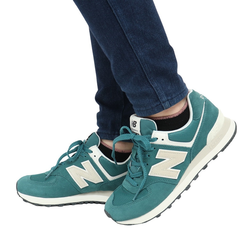 ニューバランス（new balance）（メンズ、レディース）スニーカー 574 RG2 グリーン U574RG2D スポーツ タウン シューズ 普段履き カジュアル 登校 通勤 学生