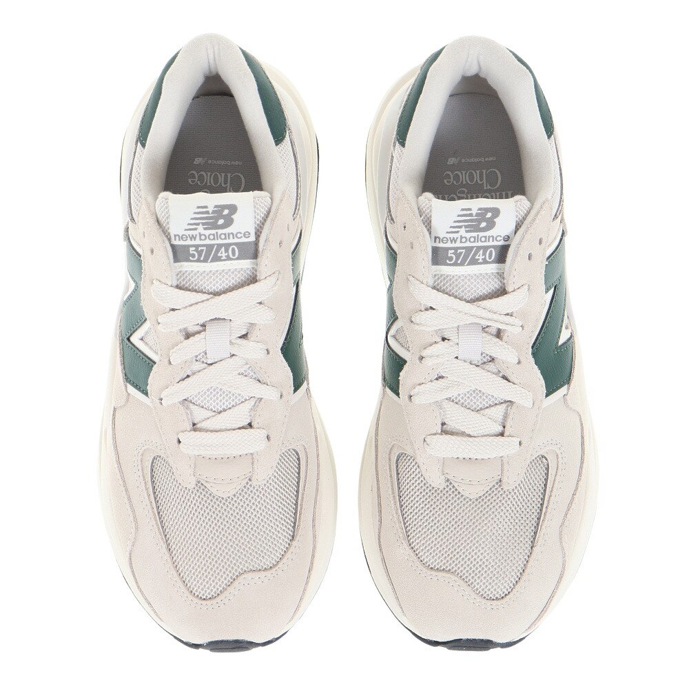 ニューバランス（new balance）（メンズ、レディース）スニーカー 57/40 5740 M5740 ESA D ホワイト グリーン カジュアル スポーツシューズ タウン 日常履き 