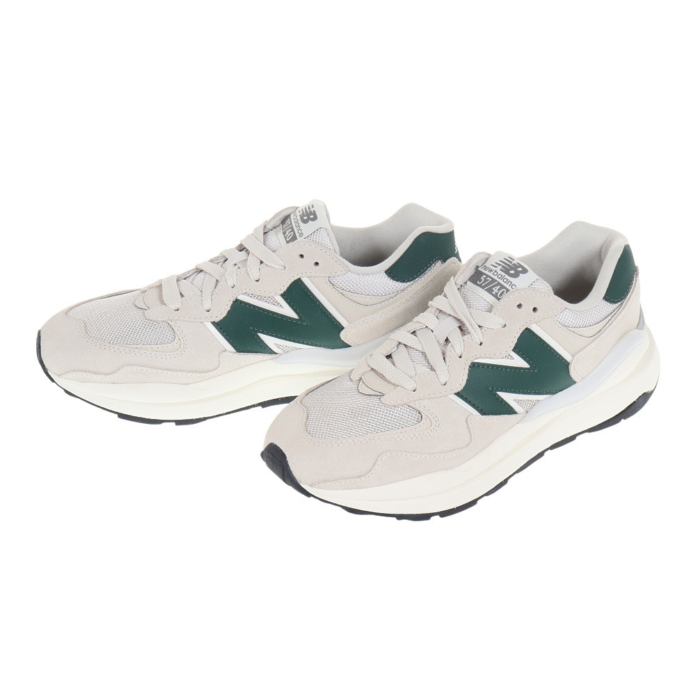 ニューバランス（new balance）（メンズ、レディース）スニーカー 57/40 5740 M5740 ESA D ホワイト グリーン カジュアル スポーツシューズ タウン 日常履き 