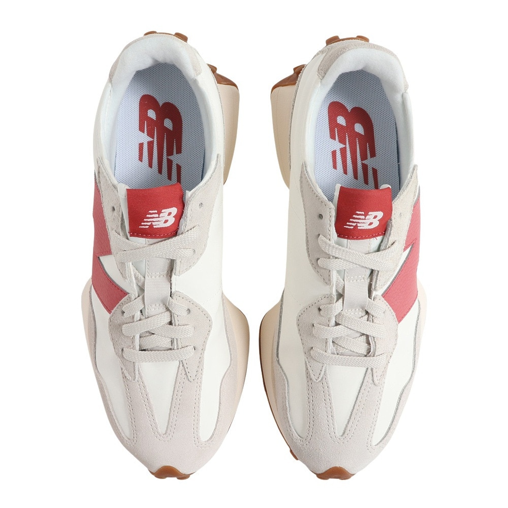 ニューバランス（new balance）（メンズ、レディース）スニーカー 327 U327 LV D ホワイト レッド カジュアル スポーツシューズ タウン 日常履き
