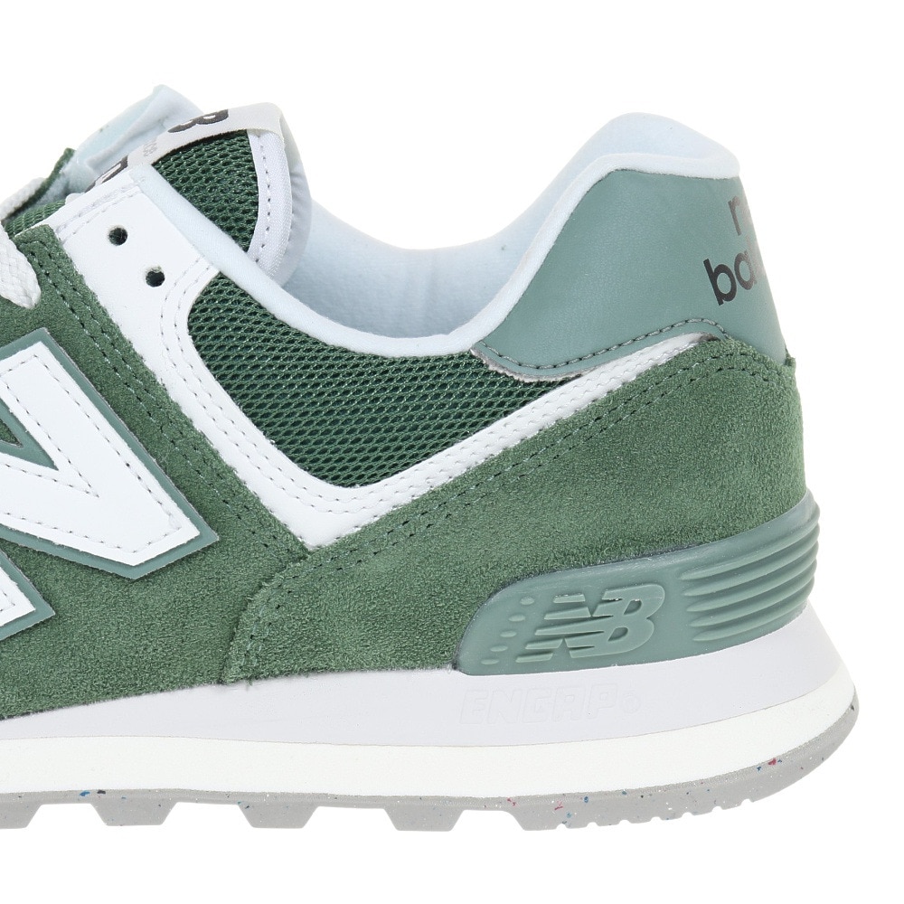 ニューバランス（new balance）（メンズ、レディース）スニーカー 574 U574 FGG D グリーン ホワイトカジュアル スポーツシューズ タウン 日常履き