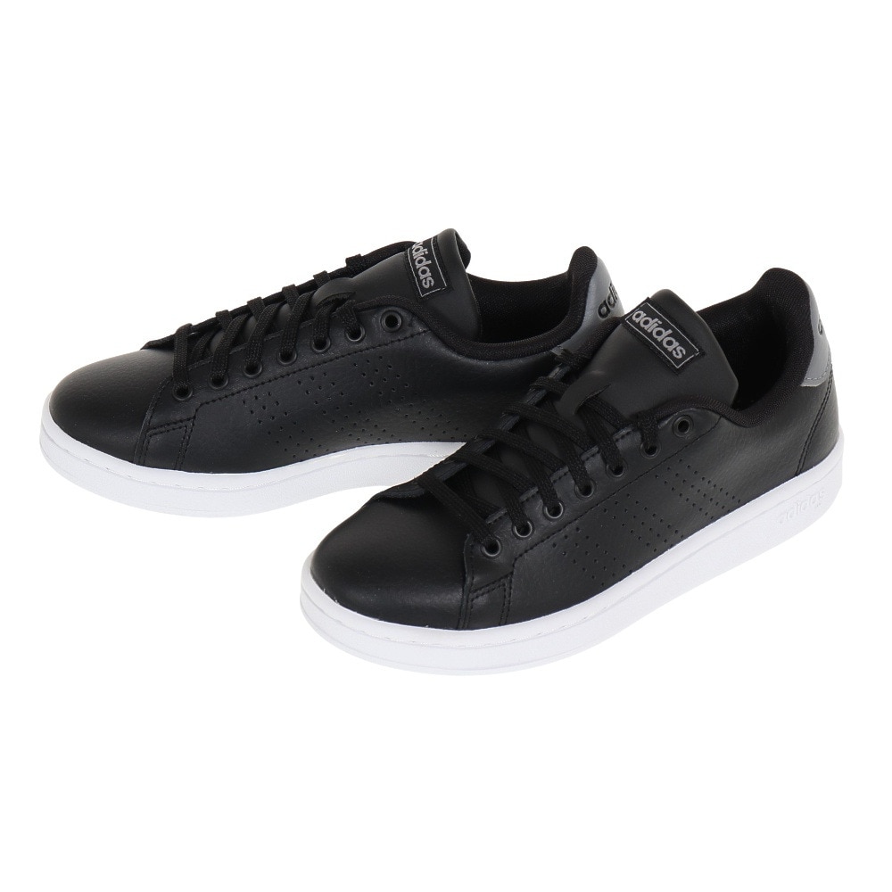 アディダス(adidas)(メンズ)アドバンコート レザー U 黒 ブラック F36431 スポーツシューズ 通学 シンプル レザー レディース スニーカー スポーツ用品はスーパースポーツゼビオ アディダス ADIDAS 黒色 ブラック スニーカー