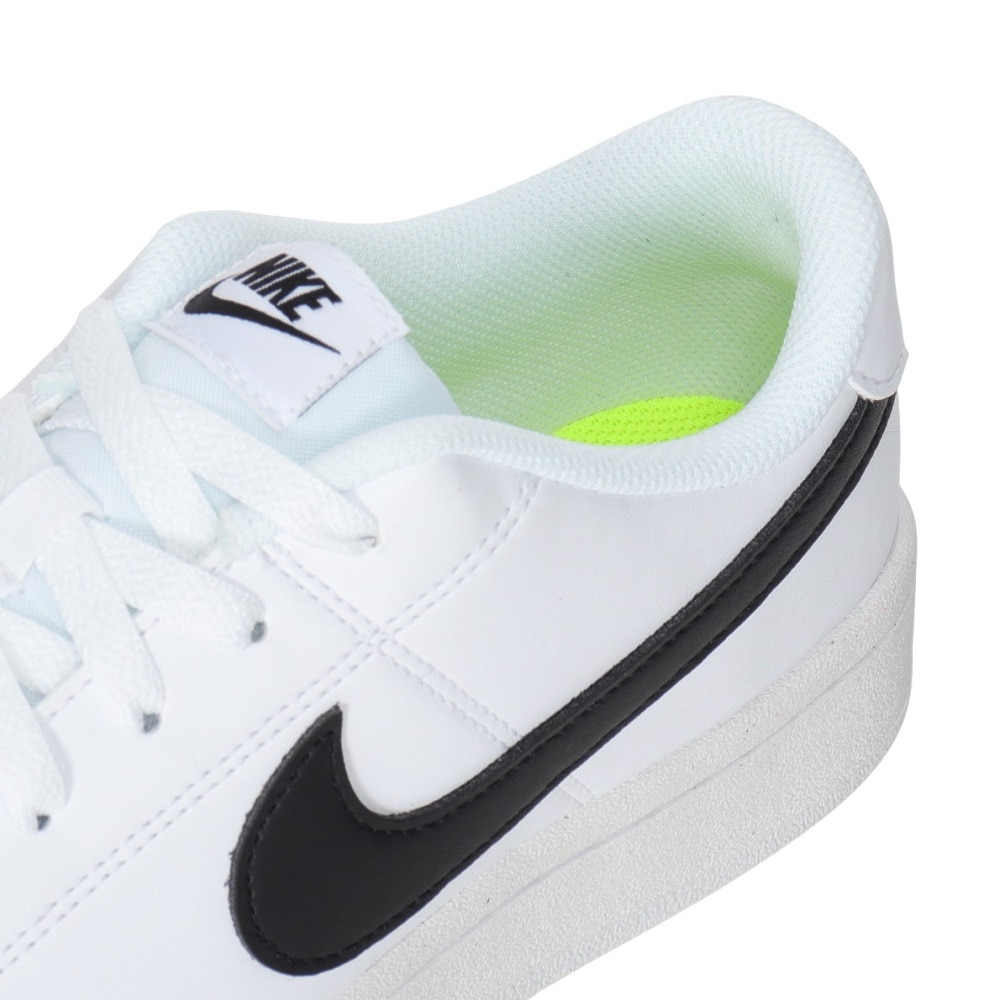 ナイキ（NIKE）（メンズ）スニーカー コート ロイヤル 2 NN ホワイト ブラック DH3160-101 スポーツシューズ 靴 ローカット ビーガンシューズ シンプル 耐久性